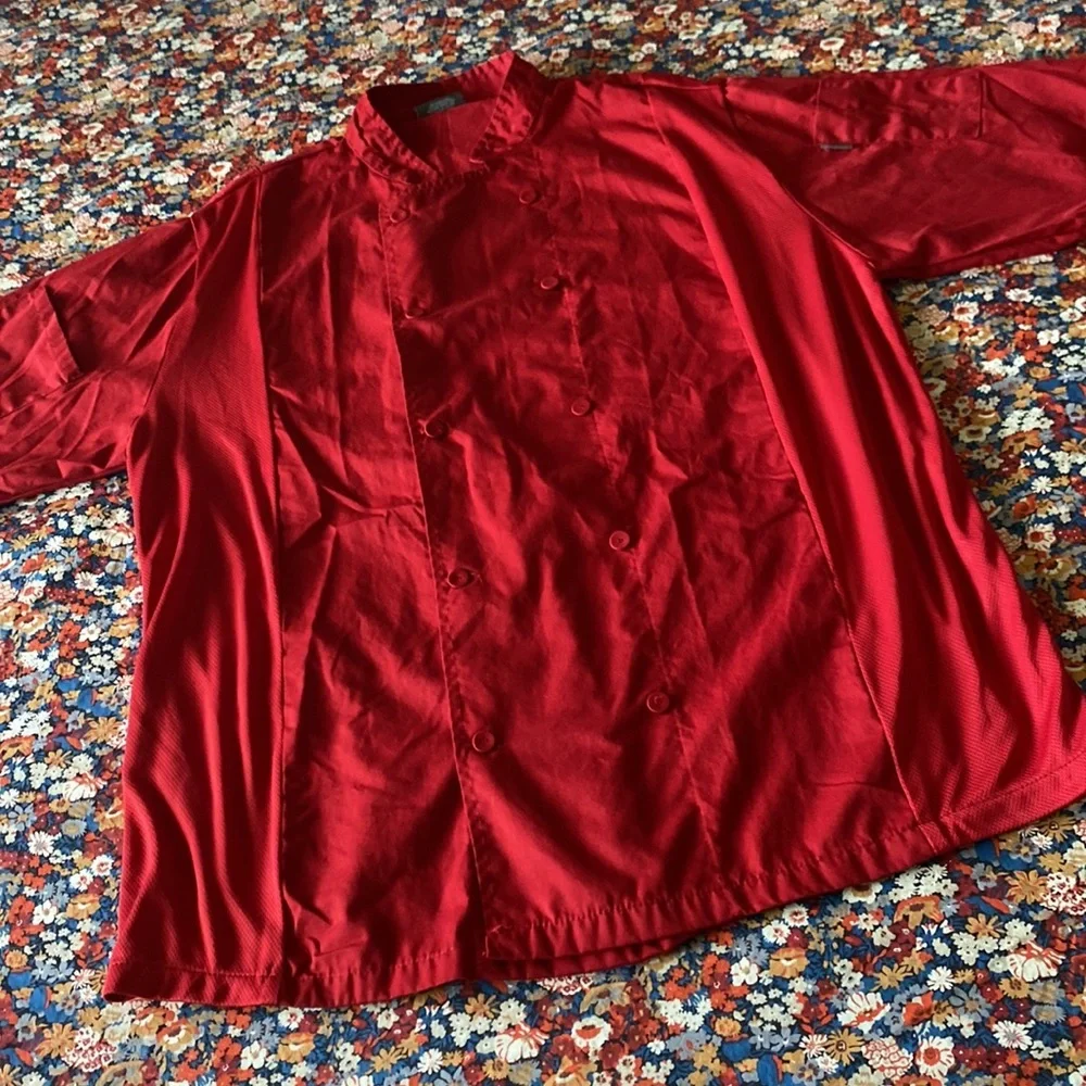 Chef Code Large red button down Shirt - Picture 4 of 16